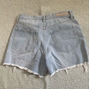 Cello Blue Jean Shorts Distressed Raw Hem
